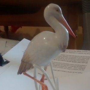 Rosenthal Shore Bird Porcelain Figurine- Stork or Grey Heron? Rare